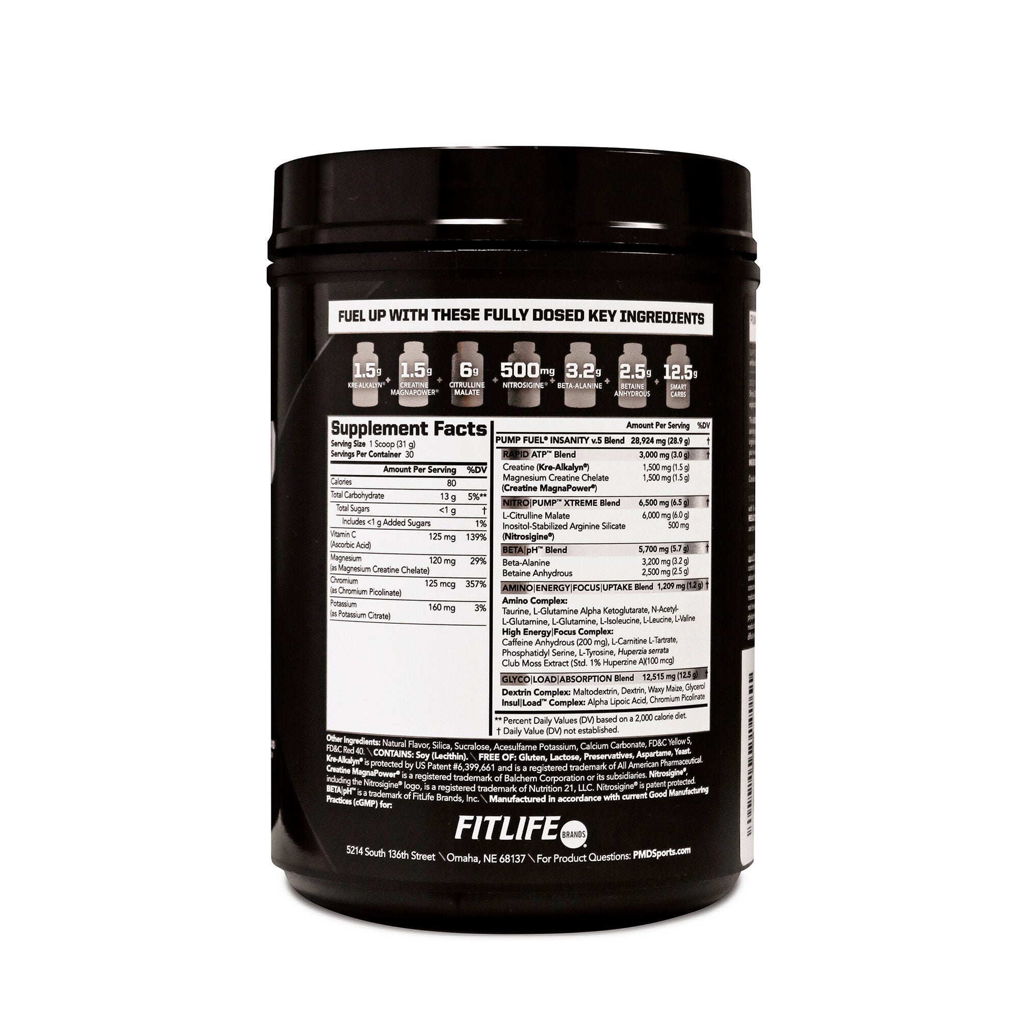 Ultra Pump Fuel&reg; Medium Stim Pre-Workout - Peach Nectarine (30 Servings)